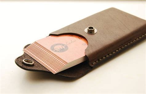 handmade leather business card holder.